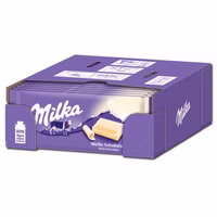 Milka Weisse Schokolade 24 Tafeln je 90g Milka Weisse Schokolade 24 Tafeln je 90g Bild 1