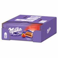Milka Erdbeer Schokolade, 22 Tafeln je 100g Milka Erdbeer Schokolade, 22 Tafeln je 100g Bild 1
