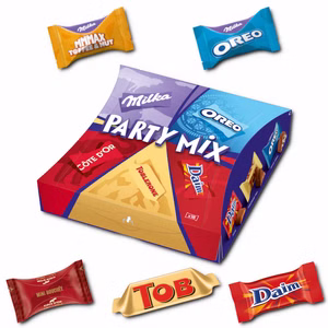 Milka Party Mix, Mini Schokoladen-Riegel, 143g Packung Bild 1