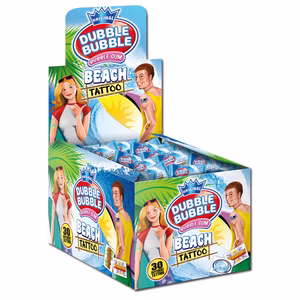 Dubble Bubble Beach Tattoo Gum, Kaugummi 200 Stück Bild 1