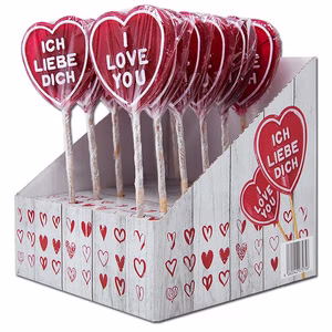 Ich liebe Dich Lolli, Herz-Lutscher, 12 Stück je 75g Bild 1