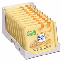Ritter Sport Weiss Crisp, Schokolade, 10 Tafeln je 100g Ritter Sport Weiss Crisp, Schokolade, 10 Tafeln je 100g Bild 1