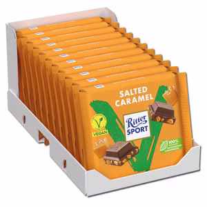 Ritter Sport Vegan Salted Caramel, Schokolade, 11 Tafeln je 100g Ritter Sport Vegan Salted Caramel, Schokolade, 11 Tafeln je 100g Bild 1