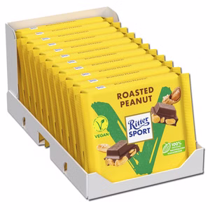 Ritter Sport Vegan Roasted Peanut, Schokolade, 11 Tafeln je 100g Ritter Sport Vegan Roasted Peanut, Schokolade, 11 Tafeln je 100g Bild 1