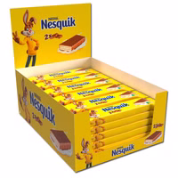 Nestle Nesquik Wafer Milk, Schokolade, Waffel, 30 Riegel je 26g Nestle Nesquik Wafer Milk, Schokolade, Waffel, 30 Riegel je 26g Bild 1
