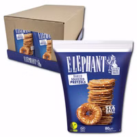 Elephant Baked Squeezed Pretzels Sea Salt, Laugengebäck, 14 Beutel je 80g Elephant Baked Squeezed Pretzels Sea Salt, Laugengebäck, 14 Beutel je 80g Bild 1