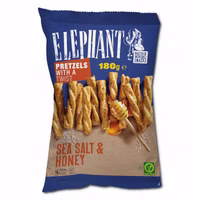 Elephant Pretzels Twist Sea Salt & Honey, Laugengebäck, 15 Beutel je 180g Elephant Pretzels Twist Sea Salt & Honey, Laugengebäck, 15 Beutel je 180g Bild 3