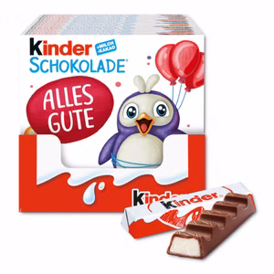 Ferrero Kinder Schokolade 4er, Riegel, 20 Tafeln je 50g Bild 1