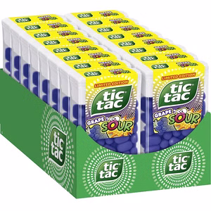 Ferrero Tic Tac Grape Sour 110er, Großpackung, 16 Packungen je 54g Bild 1