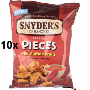 Snyders Pretzel Pieces Hot Buffalo Wing, Laugengebäck, 10 Beutel je 110g Bild 1