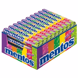 Mentos Rainbow Rolle, Kau-Bonbon, Dragee, 40 Stück Mentos Rainbow Rolle, Kau-Bonbon, Dragee, 40 Stück Bild 1