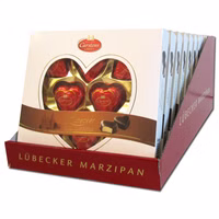 Carstens Lübecker Marzipan Herzen Classic 12 Packungen Carstens Lübecker Marzipan Herzen Classic 12 Packungen Bild 1
