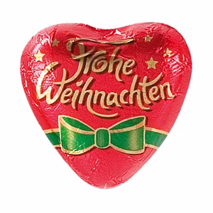 Storz Herz Frohe Weihnachten, Schokolade, 100 Stück Storz Herz Frohe Weihnachten, Schokolade, 100 Stück Bild 1