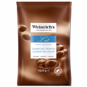 Weinrichs Kuvertüre Tropfen Vollmilch 1,5 kg, Schokolade Bild 1