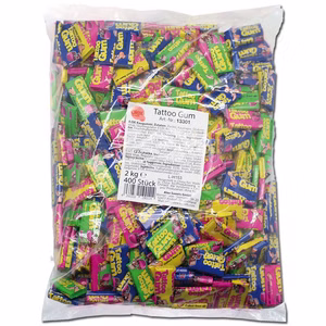 Tattoo Gum, Kaugummi, Bubble Gum, 400 Stück Bild 1