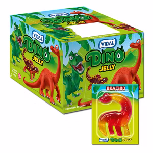 Vidal Dino Jelly, Fruchtgummi-Dinosaurier, 11 Packungen je 66g Vidal Dino Jelly, Fruchtgummi-Dinosaurier, 11 Packungen je 66g Bild 1