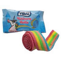 Vidal Einhorn, Fruchtgummirolle, Regenbogen, 24 Stück je 19g Vidal Einhorn, Fruchtgummirolle, Regenbogen, 24 Stück je 19g Bild 2