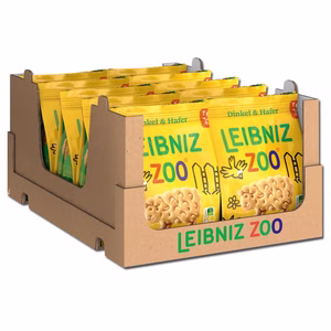 Bahlsen Leibniz Zoo Dinkel & Hafer, Kekse, 12 Beutel je 125g Bild 1