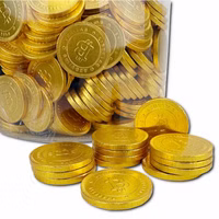 Bitcoin Schokotaler, Schoko-Münzen, ca. 370 Stück Bitcoin Schokotaler, Schoko-Münzen, ca. 370 Stück Bild 1
