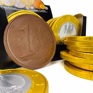 Große Milch-Schokoladen Euro-Münzen Taler 10cm 20 Stück Bild 1
