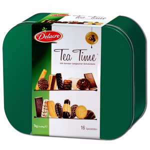 Delacre Tea Time Kekse Gebäck 1 Kg Dose Bild 1