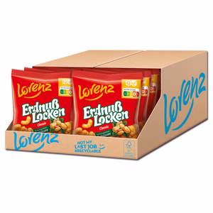 Lorenz Erdnuss Locken Classic 20 Kleinbeutel je 30g Lorenz Erdnuss Locken Classic 20 Kleinbeutel je 30g Bild 1