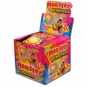 Monster Wunderball am Stiel, Lutscher Bonbon 16 Stück Bild 1