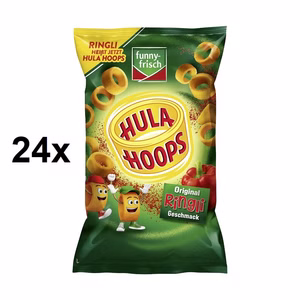Funny Frisch Hula Hoops Paprika, Knabbergebäck, 24 Beutel je 35g Bild 1