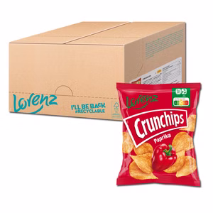 Lorenz Crunchips Paprika 25g, Chips, Snack, 20 Beutel Bild 1