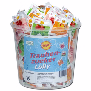 Frigeo Traubenzucker Lolly, Lutscher, 100 Stück Frigeo Traubenzucker Lolly, Lutscher, 100 Stück Bild 1