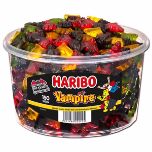 Haribo Vampire, Fruchtgummi, Lakritz, 150 Stück Haribo Vampire, Fruchtgummi, Lakritz, 150 Stück Bild 1
