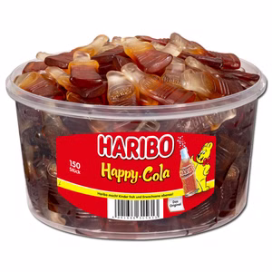 Haribo Happy Cola, Colafläschchen, Fruchtgummi, 150 Stück Haribo Happy Cola, Colafläschchen, Fruchtgummi, 150 Stück Bild 1