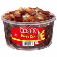 Haribo Happy Cola, Colafläschchen, Fruchtgummi, 150 Stück Haribo Happy Cola, Colafläschchen, Fruchtgummi, 150 Stück Bild 1