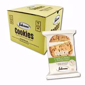 Falcone Cookie gefüllt mit Pistaziencreme 40 Packungen je 50g Falcone Cookie gefüllt mit Pistaziencreme 40 Packungen je 50g Bild 1