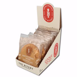 The Bitery Macademian White Chocolate Cookie 10 Packungen je 60g The Bitery Macademian White Chocolate Cookie 10 Packungen je 60g Bild 1