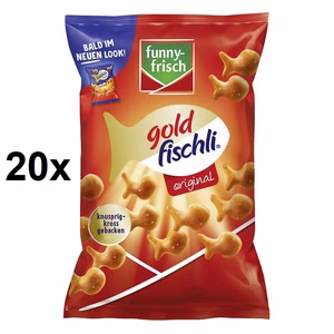 Funny Frisch Goldfischli Original, Knabberartikel, 20 Beutel je 100g Funny Frisch Goldfischli Original, Knabberartikel, 20 Beutel je 100g Bild 1