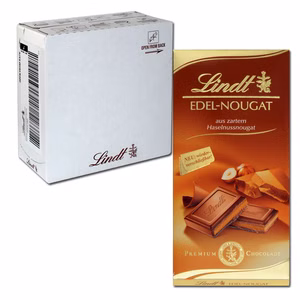 Lindt Edel-Nougat Schokolade 100g, 10 Tafeln Lindt Edel-Nougat Schokolade 100g, 10 Tafeln Bild 1