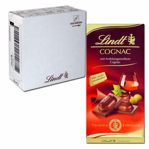 Lindt Cognac Schokolade 100g, 12 Tafeln Lindt Cognac Schokolade 100g, 12 Tafeln Bild 1