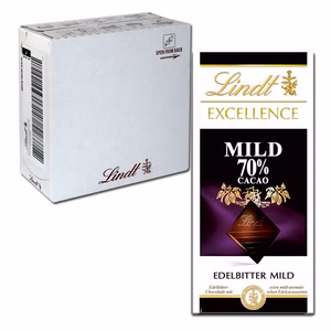 Lindt Excellence Mild 70% Cacao 100g Schokolade 20 Tfl Lindt Excellence Mild 70% Cacao 100g Schokolade 20 Tfl Bild 1