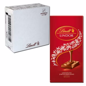 Lindt Lindor Milch Schokolade 100g, 12 Tafeln Lindt Lindor Milch Schokolade 100g, 12 Tafeln Bild 1