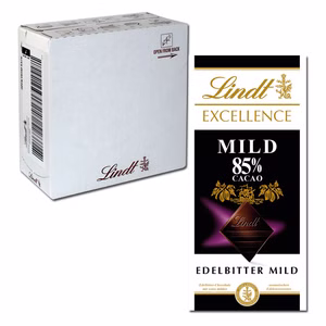 Lindt Excellence Edelbitter Mild 85%, 100g, 20 Tafeln Lindt Excellence Edelbitter Mild 85%, 100g, 20 Tafeln Bild 1