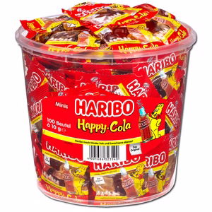 Haribo Happy Cola, Colafläschchen, 100 Minibeutel Bild 1