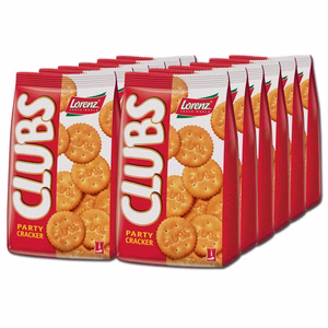 Lorenz Party Clubs Cracker 200g, Gebäck, 12 Beutel Lorenz Party Clubs Cracker 200g, Gebäck, 12 Beutel Bild 1