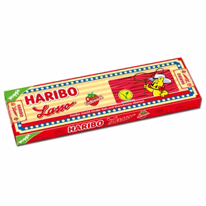 Haribo Lasso Erdbeer, Konfekt-Schlangen 65 cm, 50 Stk Bild 1