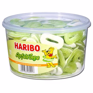 Haribo Saure Apfel-Ringe, Fruchtgummi sauer, 150 Stück Haribo Saure Apfel-Ringe, Fruchtgummi sauer, 150 Stück Bild 1