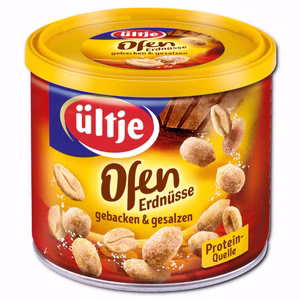 Ültje Ofen gebackene Erdnüsse, gesalzen, Nüsse, 180g Dose Bild 1