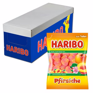 Haribo Pfirsiche, Fruchtgummi sauer, 22 Beutel je 175g Haribo Pfirsiche, Fruchtgummi sauer, 22 Beutel je 175g Bild 1