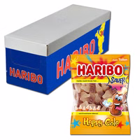 Haribo Happy Cola Sauer, Colafläschchen, 18 Beutel je 175g Haribo Happy Cola Sauer, Colafläschchen, 18 Beutel je 175g Bild 1
