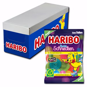 Haribo Bunte Schnecken, Fruchtgummi, 18 Beutel je 160g Haribo Bunte Schnecken, Fruchtgummi, 18 Beutel je 160g Bild 1