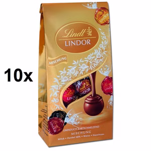 Lindt Lindor Kugel Mischbeutel, Praline, 10 Beutel je 100g Lindt Lindor Kugel Mischbeutel, Praline, 10 Beutel je 100g
